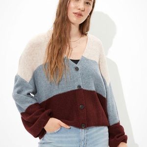 (Brand new) Cropped balloon sleeve cardigan
